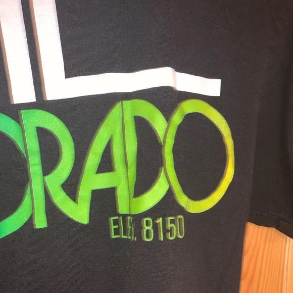 VTG 90s Black Cotton VAIL COLORADO Retro Ski Graphic Tee Shirt Small / Medium - Picture 7 of 7